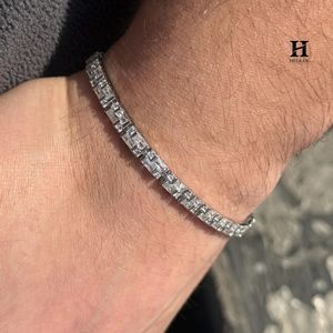 High-Quality Baguette Tennis Bracelet <b>for</b> <b>Men</b>, Sparkling Zirconia Baguette Chain Jewelry - Product Image 6