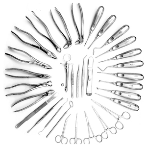 Dental Extraction Kit 32 Piece Stainless Steel Dental Surgical Instrument Set <b>Tooth</b> Extraction <b>Tools</b> Manual and Power Use - Product Image 1