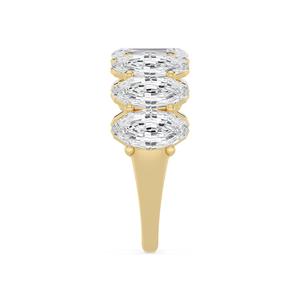 Brillante Anillo de Compromiso con Diamante Ovalado de Corte Largo de 5.10 ct Cultivado en Laboratorio, Juego de Anillos de Boda de Oro Blanco de 9K, Joyería Fina de Lujo, Regalo para Mujer - Product Image 4