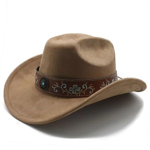 Chapeau de cowboy en daim personnalisé avec logo sur mesure pour fêtes, livraison gratuite, vente en gros, promotionnel, design exclusif - Product Image 1