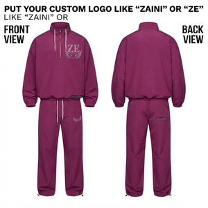 ZAINI Survêtement Décontracté d'Hiver pour Homme, Coupe-Vent en Polyester Premium Respirant 145 GSM, Tricoté, à Capuche, Moutarde, avec Strass Personnalisés - Product Image 1