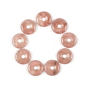 Donuts en cristal naturel, Donuts en pierre de quartz fraise, Donuts en pierre gemme, Donuts en cristal, Donuts de guérison en pierres gemmes Reiki, Agate en gros - Product Image 2