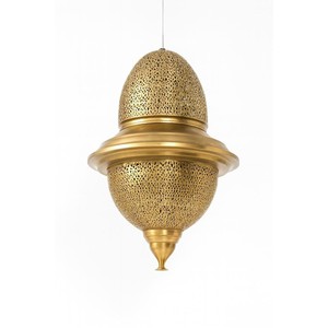 Farol Marroquí de Latón Perforado Hecho a Mano, Ecológico y Duradero |   Decoración del Hogar |   Moradabad - Product Image 3