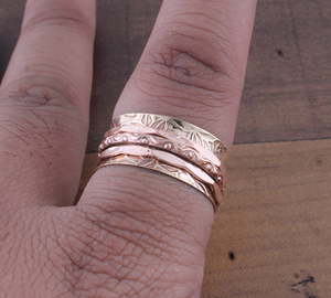 925 Sterling Silver Rose Gold Plated <b>Spinner</b> <b>Ring</b> for Anxiety Handmade Fidget Spinning <b>Ring</b> for Stress Relief Wholesale - Product Image 5