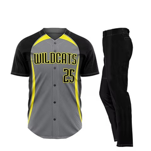 Uniforme de Béisbol al por Mayor, Jersey de Béisbol y Sóftbol 100% Poliéster de Secado Rápido para Hombre, con Estampado Digital - Product Image 1
