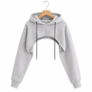 HMR Sorority Sisterhood Streetwear Cropped Hoodie 100% Coton Hiver Pull à Capuche Doublé Toile - Product Image 5