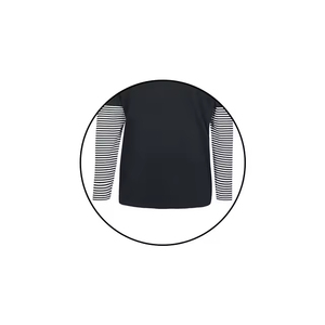 เสื้อยืดแขนคู่ผู้ชาย ผ้าฝ้าย 100% ใส่สบาย ทรงหลวม พิมพ์ลายโลโก้ด้านหน้า พร้อมป้าย  เสื้อยืดแขนคู่ผู้ชาย - Product Image 4