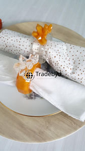 Anneaux de serviette de table de mariage en résine de luxe, classiques, durables, écologiques, ronds de 2,5 cm, faits à la main, décoratifs, pour table à manger, par Tradebyd - Product Image 3