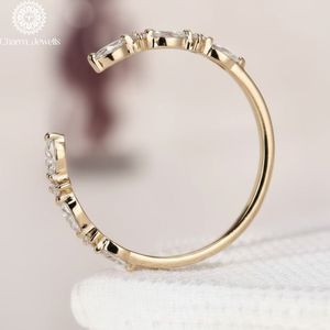 Charm Jewells Cushion Cut Moissanite Three Stone 18K Gold Plated Prong Setting Women's Classic Engagement <b>Ring</b> IGI Certified 3 - Product Image 6