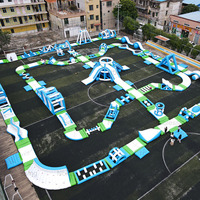 Parc aquatique gonflable géant de qualité commerciale, parcours d'obstacles flottant, parc aquatique modulaire pour la mer et le lac, aire de jeux flottante