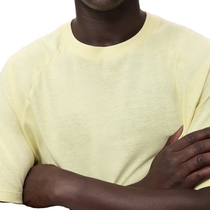 T-shirts imprimés 100 % coton pour hommes, couleur noire, épaules tombantes, coupe oversize, respirant, modèle 2026 - Product Image 3