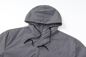Chaqueta Cortavientos Personalizada para Hombre, Resistente al Agua, con Cierre y Capucha, para Deportes al Aire Libre, Marca Privada, Fábrica OEM - Product Image 3