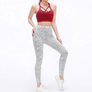 High Quality 2pcs Yoga Set Custom Design Spandex <b>Polyester</b> <b>Leggings</b> Bra Elastic Waist Closure Breathable Eco-Friendly - Product Image 1