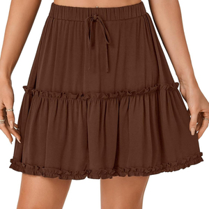 Fashionable Latest Casual Ball Gown <b>Knee</b>-<b>Length</b> <b>Skirts</b> Hot Selling Breathable Quick Dry Anti-Bacterial 100% Cotton for Women All - Product Image 1