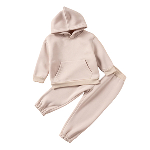 Conjunto Deportivo de Algodón para Niños, Pantalones Deportivos y Sudadera con Capucha, Conjunto Ecológico para Niños, Sudadera con Capucha de Felpa, Ropa Infantil - Product Image 3