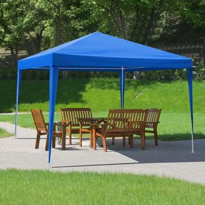 10FT X 10FT Blue Waterproof Outdoor <b>Canopy</b> Patio <b>Tent</b> for Wedding BBQ Cater Parties-Fabric Gazebo - Product Image 2