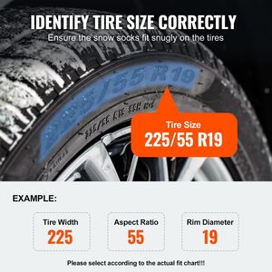 ถุงเท้าหิมะหนาพิเศษ2ชิ้นสำหรับรถกระบะ & ยาง SUV ฝาครอบยางกันหิมะ - Product Image 4