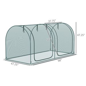 Rete da Giardino 8FT X 4FT con Due Porte con Cerniera, Tenda di Protezione per Piante con Borsa per il Trasporto e 4 Picchetti per Giardino e Prato - Product Image 3