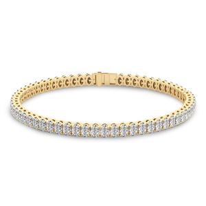 IGI Certified 14k 18k <b>Solid</b> <b>Gold</b> Bracelet Everlyn Oval Lab Diamond Tennis Bracelet Adjustable VS1 Quality Jewellery For Women - Product Image 3