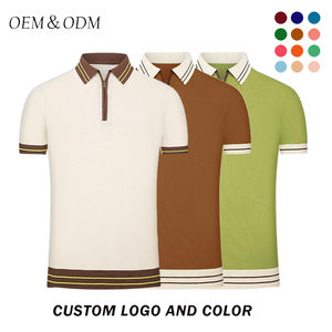 Camisetas Polo Deportivas para Hombre, Diseño Atest, Venta al Por Mayor, Ropa Casual de Primavera-Verano, Suéter de Golf, Cuello Polo con Cierre, Tejido de Lana Merino - Product Image 2