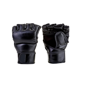 Custom Printed Logo Waterproof PU Leather MMA Gloves Professional Training Sparring Grappling Open Palm Punching Mitts - Product Image 3
