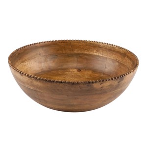 Cuenco de madera natural tallado a mano de estilo primitivo para decoración del hogar, para la cocina y para servir, para regalar, cuenco para frutas para bodas y fiestas. - Product Image 6