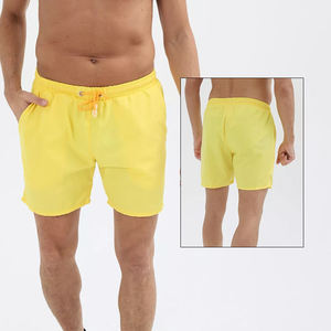 Shorts de bain homme de qualité supérieure 100 % polyester, sur mesure, taille mi-haute, style urbain, écologiques, séchage rapide, avec cordon de serrage - Product Image 4