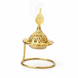 Brûleur d'encens artisanal en acier inoxydable, style chinois religieux, décoratif, pour la méditation, Skies Trader Bk4048, thérapeutique - Product Image 4