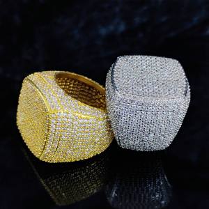 Jewelux Unisex Hiphop Cocktail <b>Ring</b> Pave Set Moissanite Baguette Cut <b>Cross</b> Shape <b>Silver</b> Plated Prong Setting Luxury Party - Product Image 4