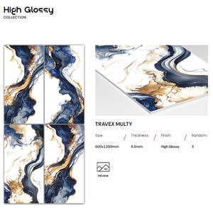 Piso y Revestimiento de Porcelana Pulida de Alta Calidad, Moderno y Lujoso, de 600X1200mm, con Acabado Brillante, Antibacteriano, con Apariencia de Mármol, para Interiores de Hoteles - Product Image 4
