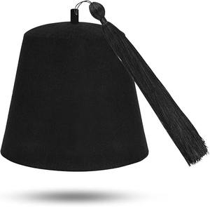 Gorro Masónico Fez Liso - Lana Marrón con Borlas de Varios Colores, Material de Primera Calidad, 100% Lana - Product Image 5