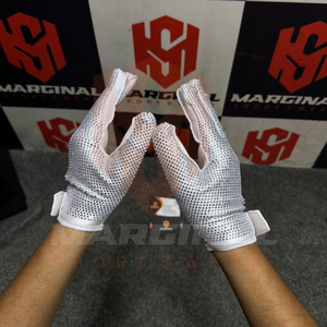 Nuevos Guantes de Fútbol Americano con Pedrería para Hombre, Guantes Deportivos de Fútbol Americano con Pedrería de Color Blanco, Tendencia Actual - Product Image 6
