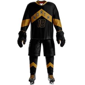 Jersey de Hockey sobre Hielo Personalizado, Uniforme de Equipo Sublimado, Impresión Sólida, Nombre y Número Personalizados, 100% Poliéster, Malla Acolchada en la Parte Delantera, Secado Rápido - Product Image 1