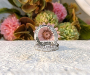 Pendientes de Aro de Lujo para Mujer, Plata de Ley 925, Chapados en Oro Rosa, con Moissanita de Corte Brillante y Perla de Agua Dulce, para Boda - Product Image 6