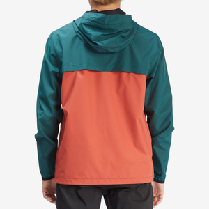 OEM Custom Men's Canvas Stand Collar Hooded <b>Winter</b> <b>Running</b> <b>Jacket</b> Waterproof Windbreaker with Front Logo for Outdoor Activities - Product Image 2