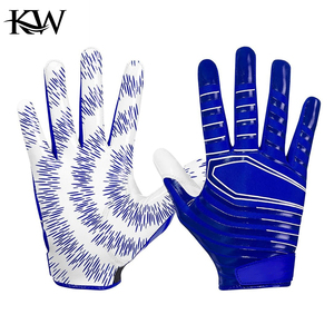 Custom Waterproof Stretch Youth American Football <b>Gloves</b> for Boys & Girls Wide Receiver Style Purple Rugdy 2026 - Product Image 3