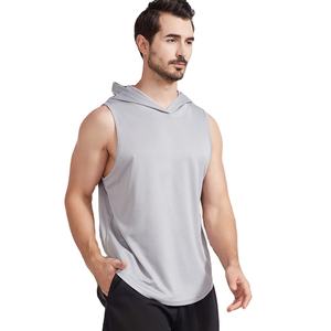 เสื้อกล้ามออกกำลังกายผู้ชายคุณภาพสูงจากโรงงานโดยตรง แห้งเร็ว ระบายอากาศดี เป็นมิตรกับสิ่งแวดล้อม ผ้าฝ้ายสีพื้น ซักง่าย - Product Image 1