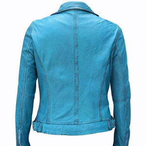 Veste de motard matelassée en peau de mouton pour femme, imperméable, réversible, écologique, de haute qualité - Product Image 6