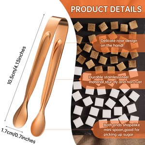 Classic Metal Cocktail <b>Tongs</b> Gold and Silver Reusable Bar Accessories for <b>Serving</b> - Product Image 6