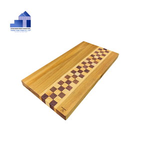 Handmade Wooden Cutting Board With Checkerboard Design For Kitchen Use - Product Image 1