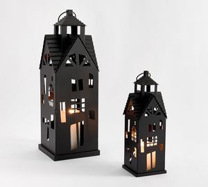 ของตกแต่งคริสต์มาสรูปทรงบ้าน T Lite งานฝีมือสไตล์ดั้งเดิม พร้อมคุณสมบัติแสงเทียน - Product Image 2