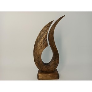 Handmade Wooden Abstract Sculpture Modern Art Decor Tabletop <b>Ornament</b> Living Room Decoration Irregular Shape Wood Craft KHOOSI - Product Image 4