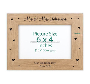 Casglow Heritage Modern Square Wooden Photo Frame with <b>UV</b> Printing Durable & Eco-Friendly Wall Mountable Vertical Orientation - Product Image 4