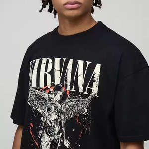 Camiseta Negra de Secado Rápido con Estampado Oversize, Manga Corta, Logotipo Personalizado, Estilo Urbano, para Hombre, Tallas Grandes - Product Image 5