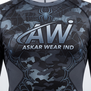 T-shirt de sport à manches longues pour femmes, séchage rapide, imprimé par sublimation, design toile d'araignée écologique, logo au dos - Product Image 3
