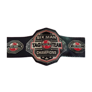 Ceinture de championnat de lutte six contre six haut de gamme personnalisable avec des designs de champion du monde - Product Image 1