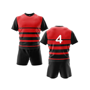 Conjunto de Uniforme de Rugby 100% Poliéster para Hombre, con Logotipo Personalizado, Transpirable, Mangas Cortas, Sublimado - Product Image 4