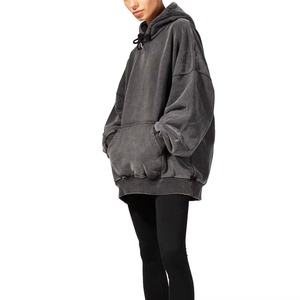 Wholesale Winter Vintage Acid <b>Wash</b> 100% Cotton Digital Anti-Shrink Hoodie Men Heavyweight Blank Oversized Sweatshirt Drop - Product Image 6