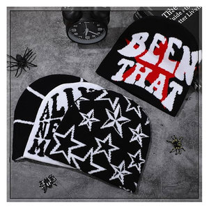 Beanie Double Sided Graphic Knitted Beanie for <b>Men</b> and Women Stylish Warm Acrylic <b>Winter</b> <b>Hat</b> Reversible Design Streetwear - Product Image 4