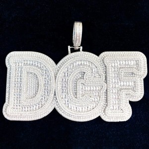 จี้ทอง 14K สไตล์ฮิปฮอป เงินแท้ 925 ประดับเพชรโมอิสซาไนต์เจียระไนแบบเหลี่ยมบริลเลียนท์ ความใสระดับ VVS  จี้ห้อยคอแฟชั่นสำหรับทุกเพศ - Product Image 6